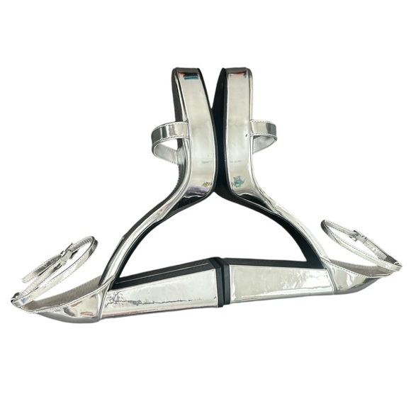 NEW Steve Madden Veronika Platform Sandal Block Heel in Silver - Picture 6 of 9